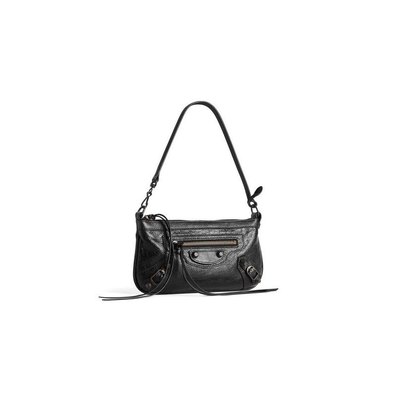 BALENCIAGA Women's Le City Pouch On Strap in Black outlook