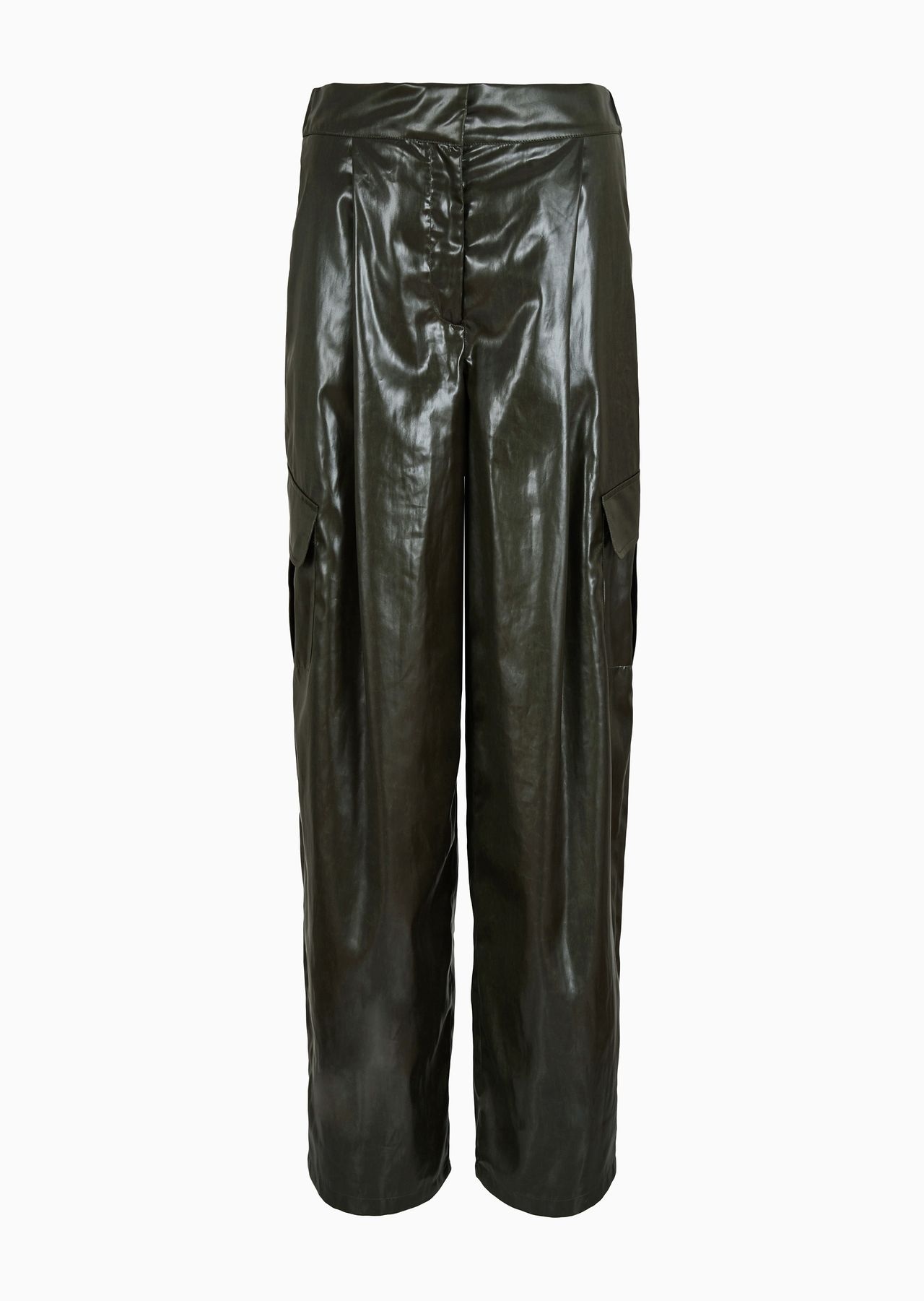 Emporio Armani Sustainability Values Capsule Collection recycled technical satin cargo trousers - 1