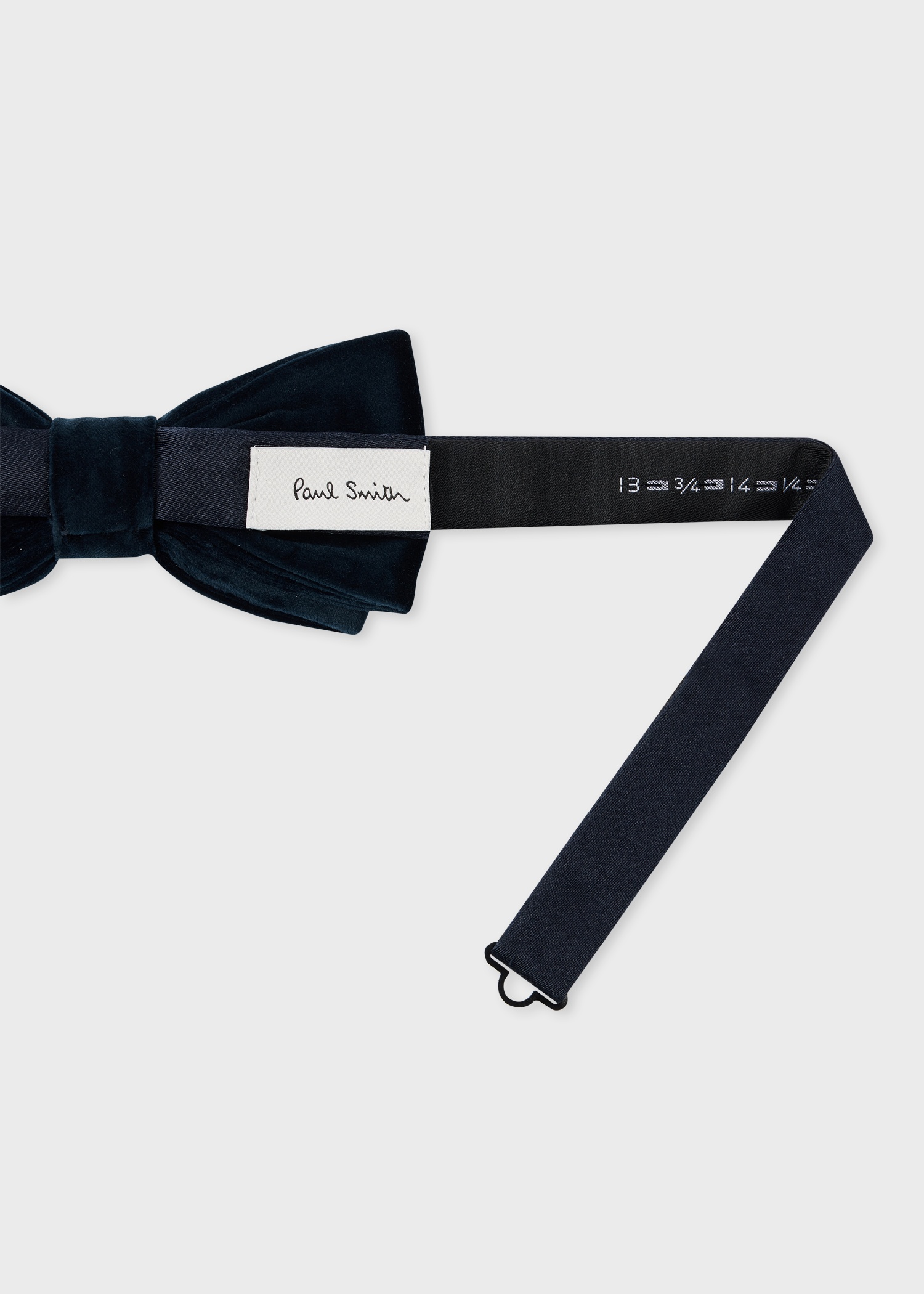 Dark Navy Velvet Pre-Tied Bow Tie - 2