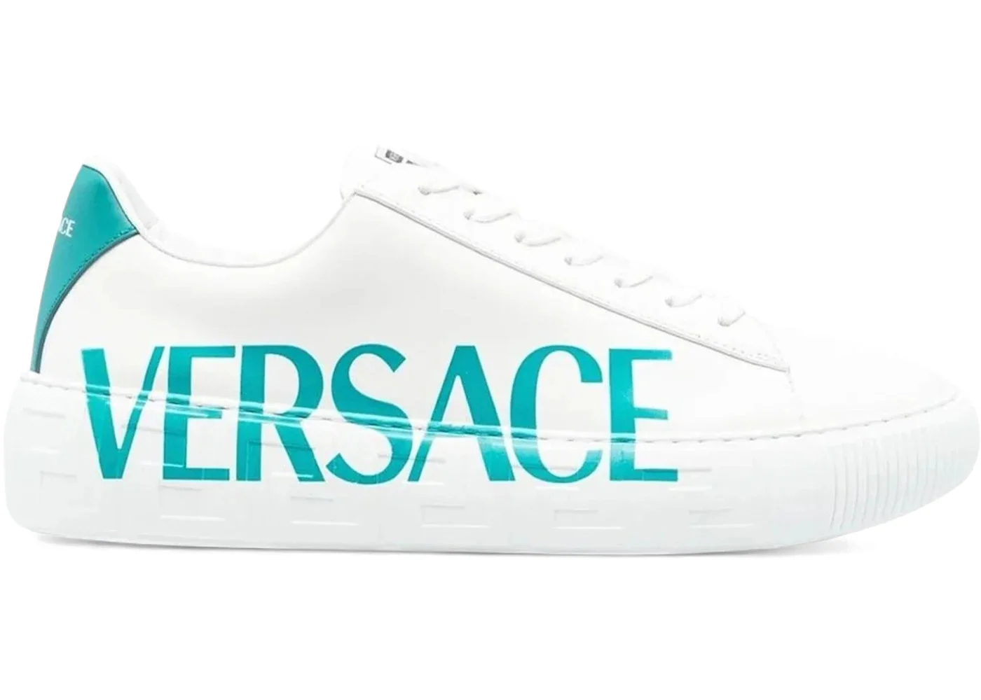 Versace Greca Sneaker White Aqua Blue - 1