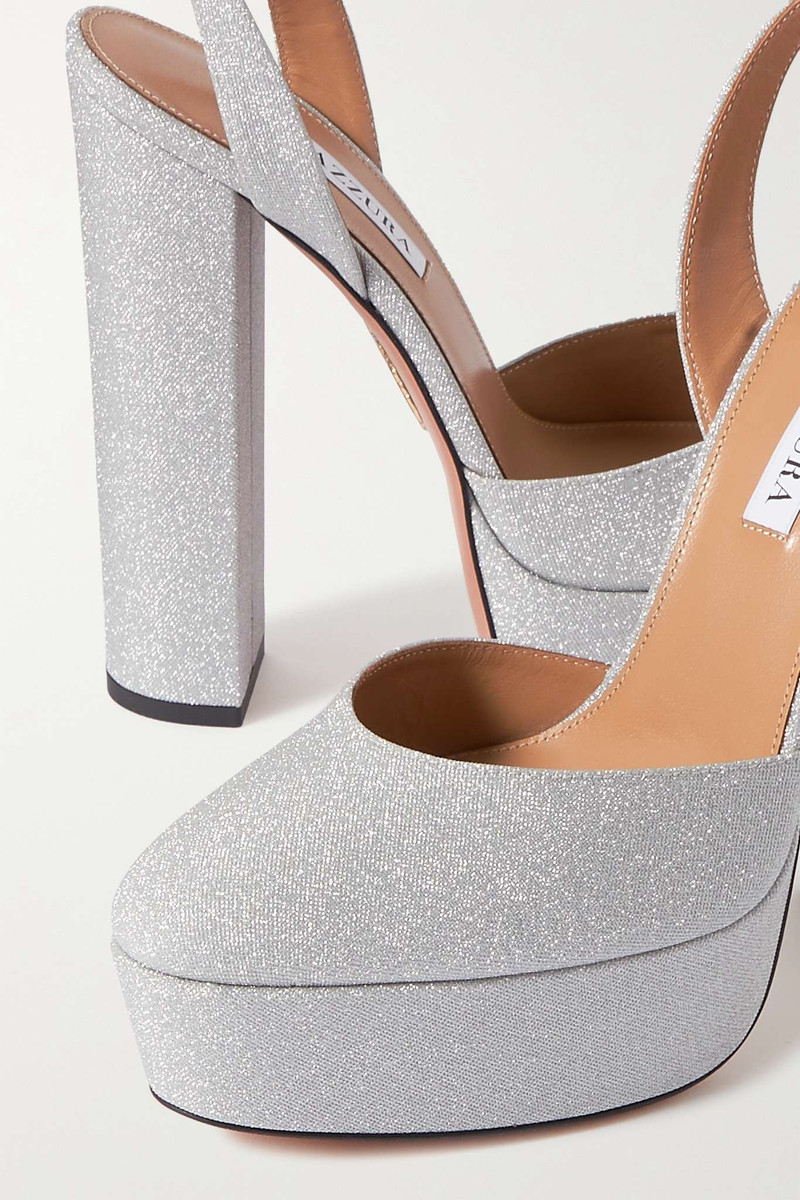 So High Plateau 140 glittered leather platform pumps 4
