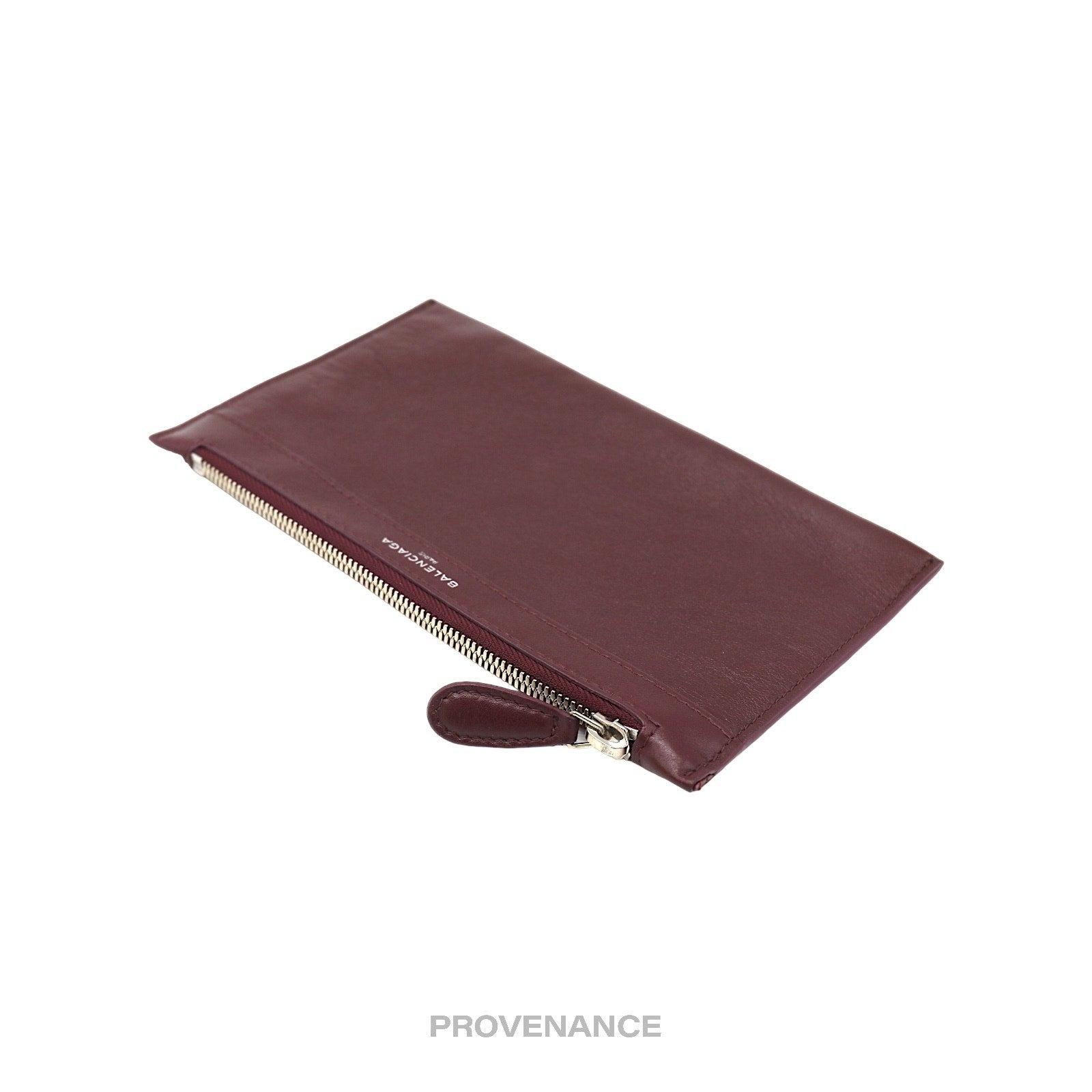 Balenciaga Zip Pouch Wallet - Bordeaux Leather - 4