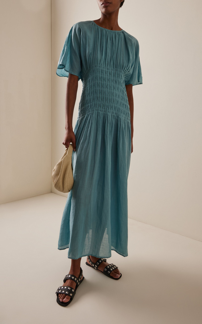 Sea Violet Cotton Maxi Dress blue outlook