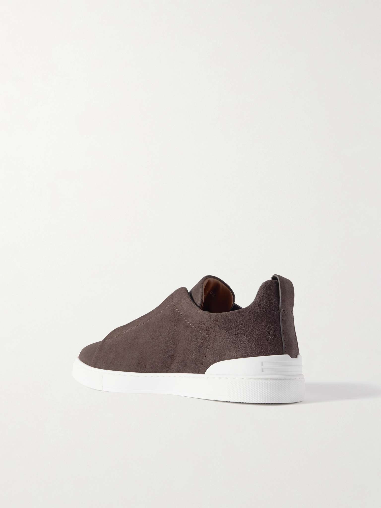 Triple Stitch Suede Sneakers - 4