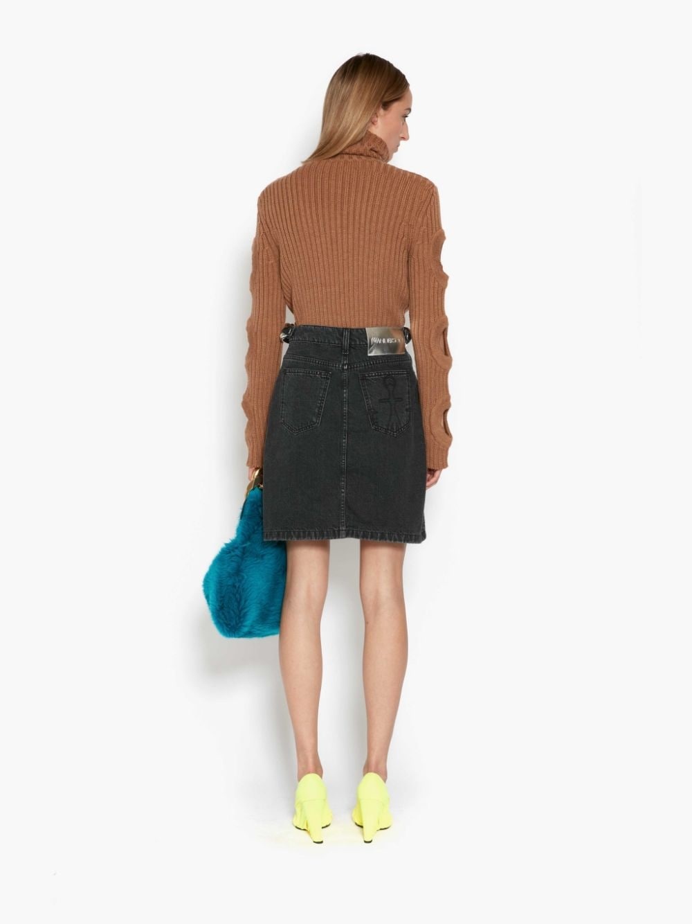 CUT OUT SLEEVE TURTLENECK JUMPER - 4