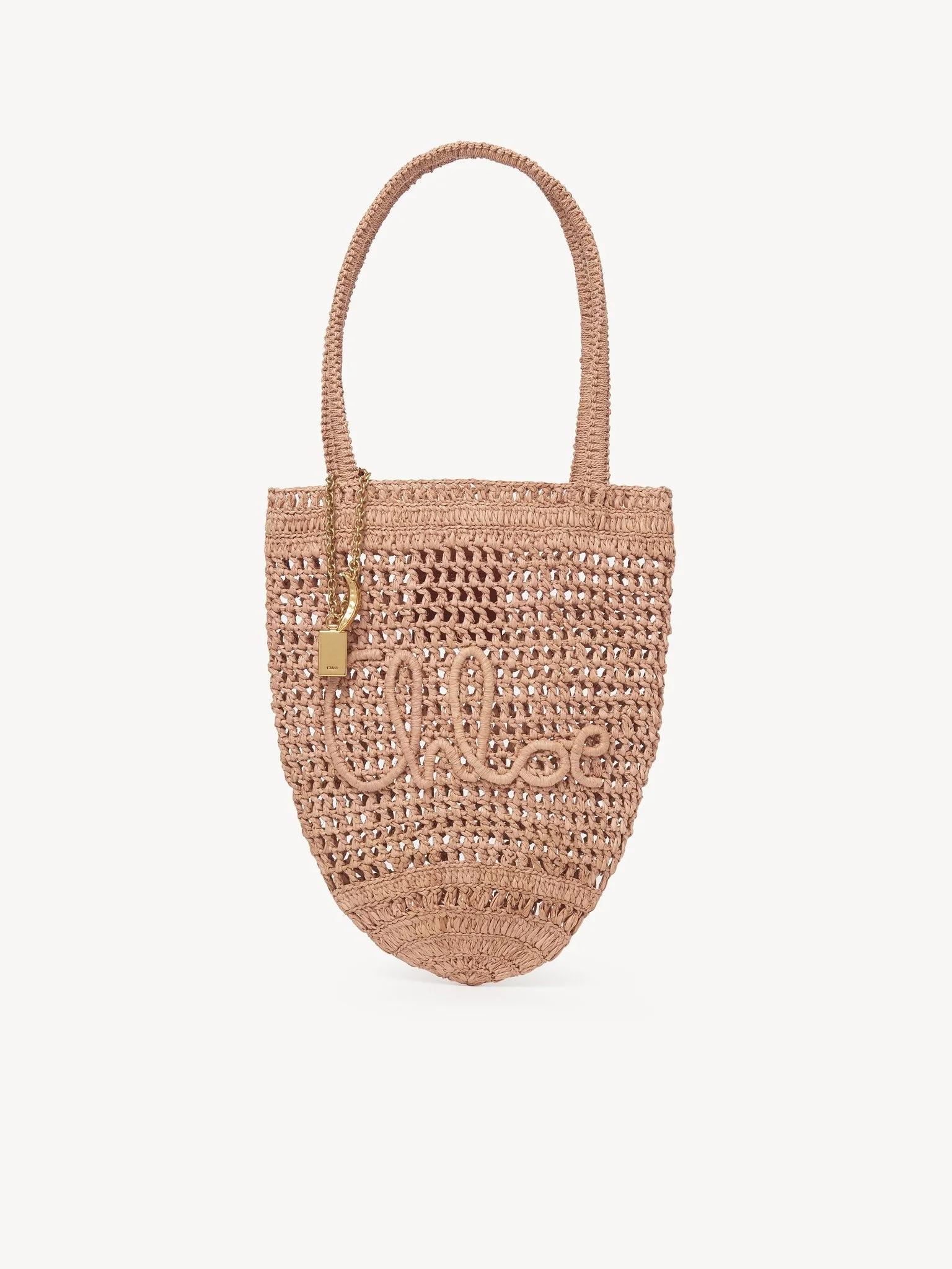 SMALL SUMMER BANANA TOTE BAG IN RAFFIA - 1