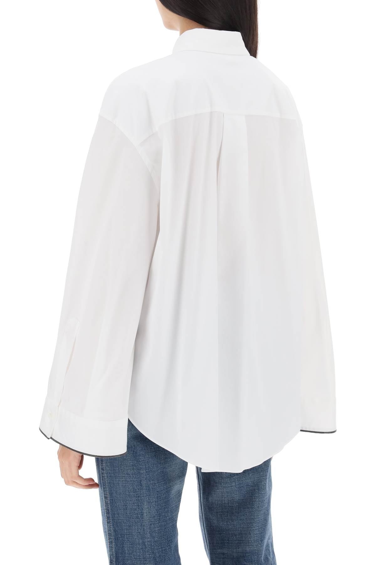 Brunello Cucinelli Wide Sleeve Shirt With Shiny Cuff Details Women - 3