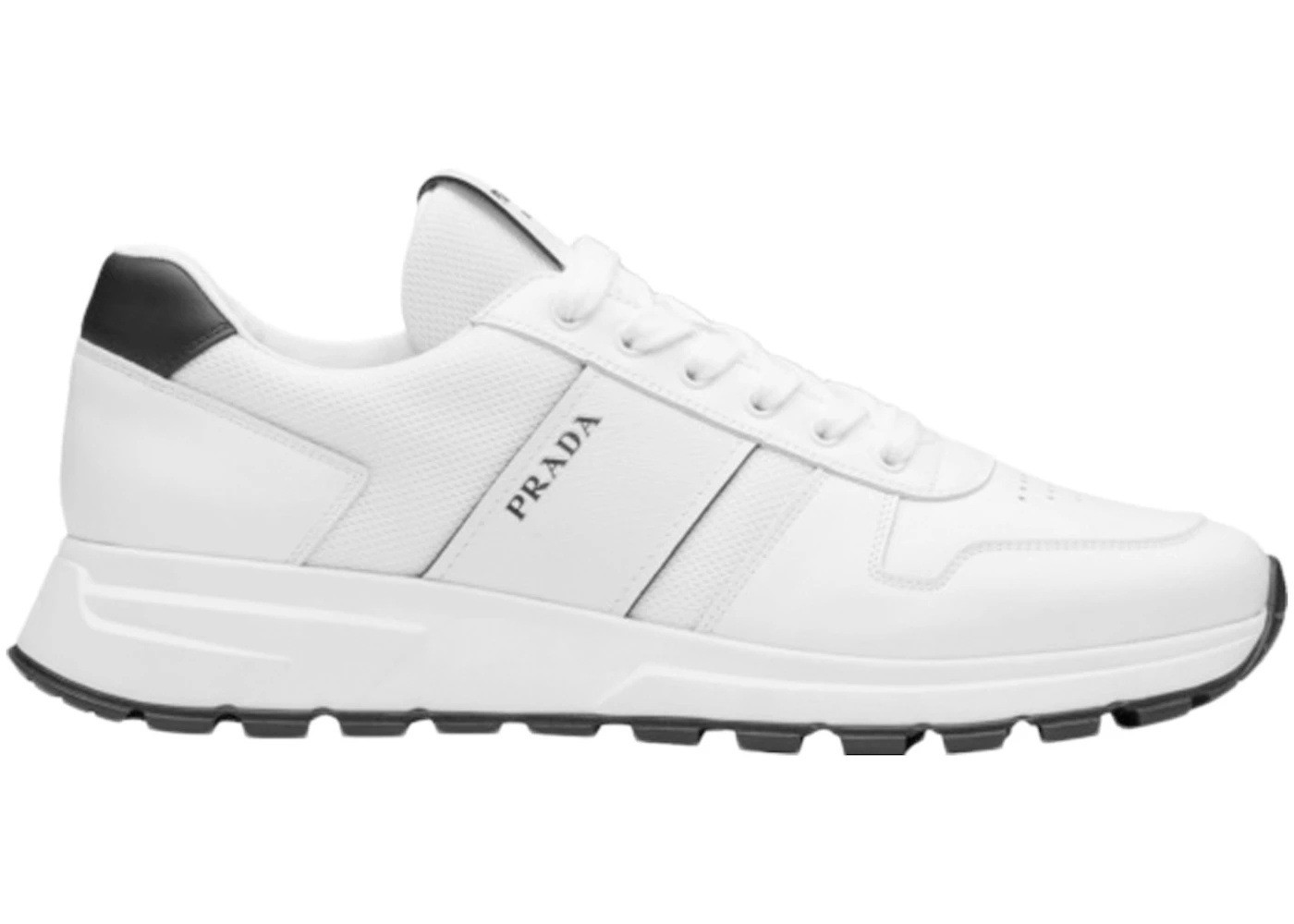 Prada Prax 1 Leather Low White Black - 1