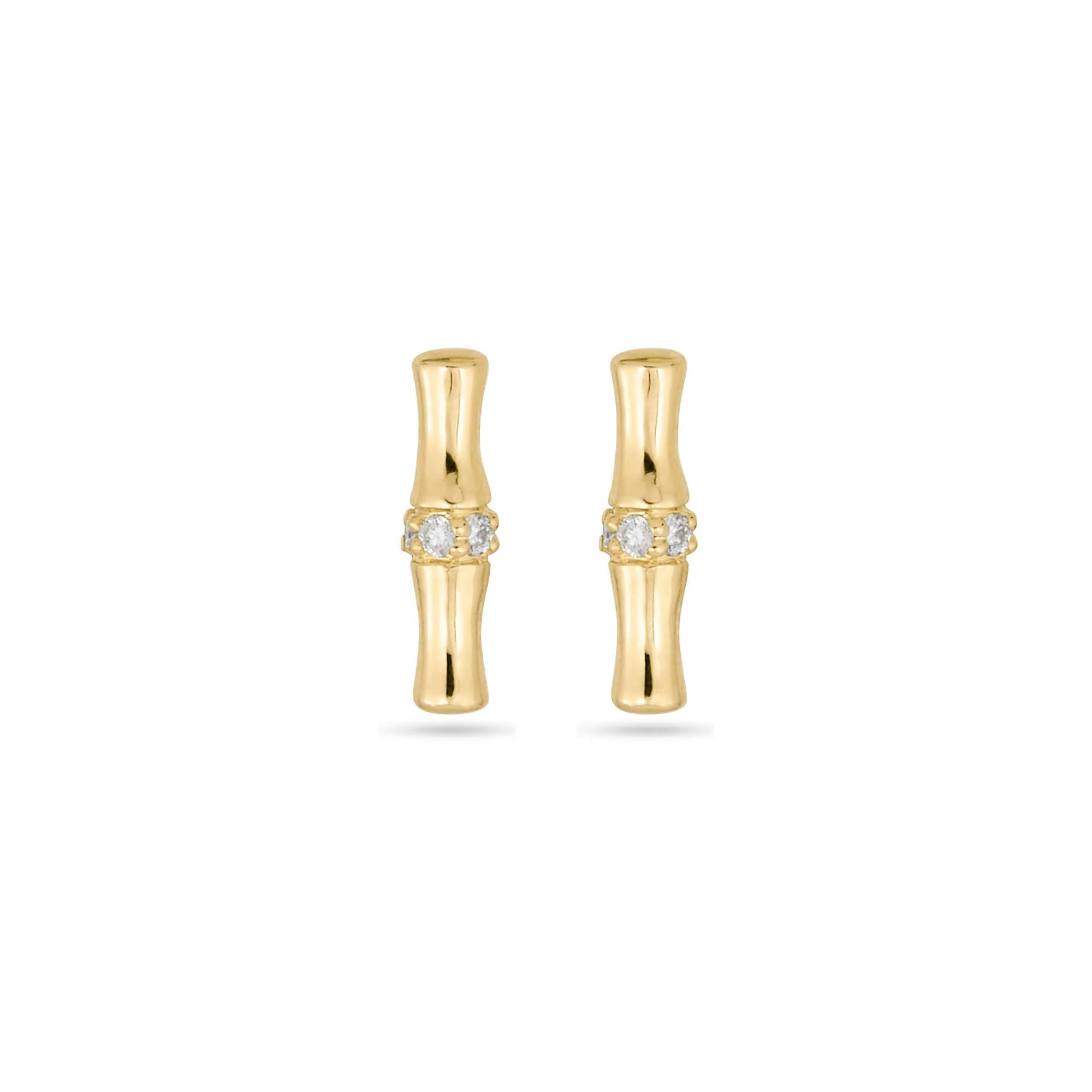 Pave Bamboo Studs - 1