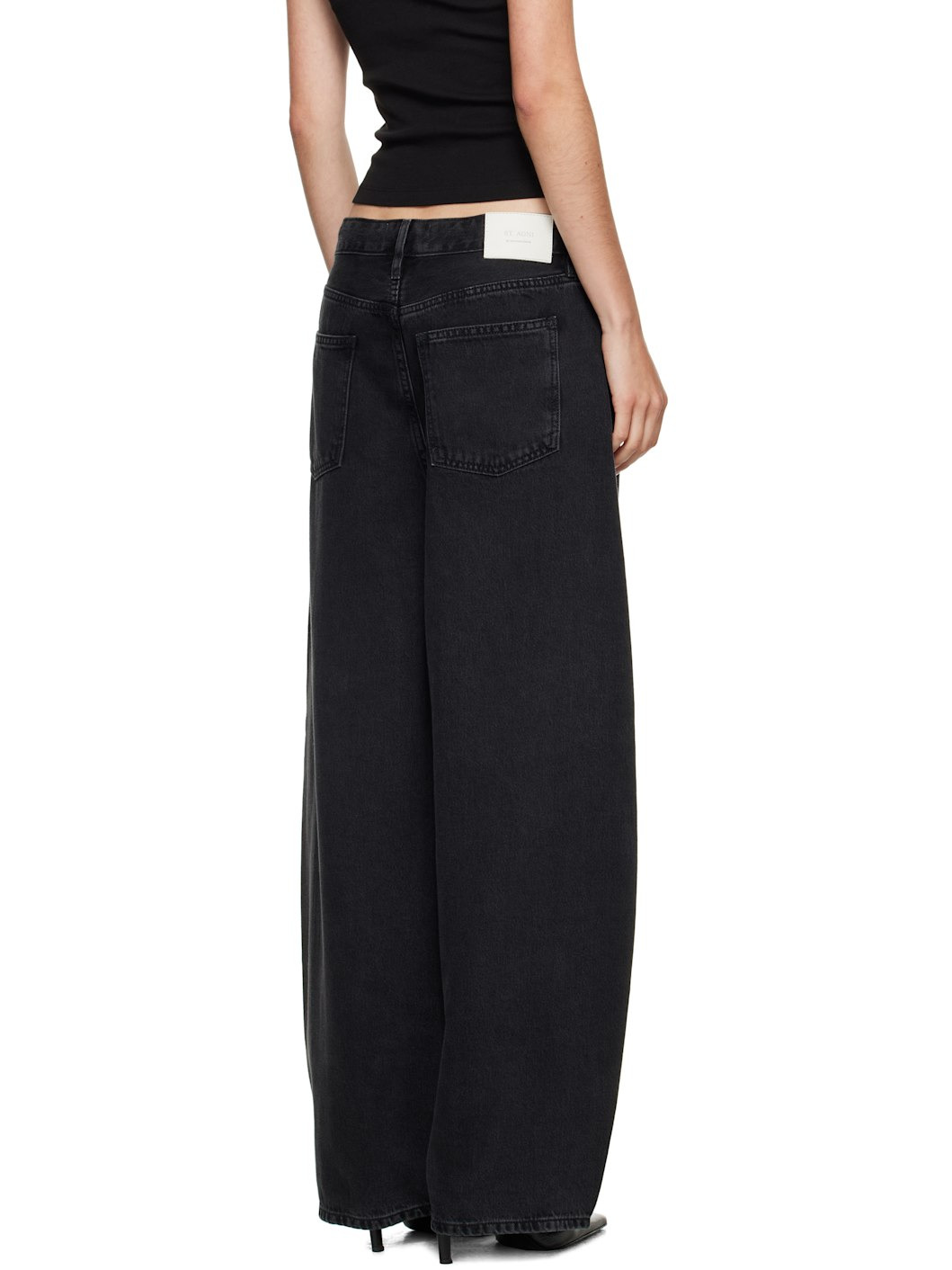 Black Outland Denim Edition Mid Rise Balloon Jeans - 3