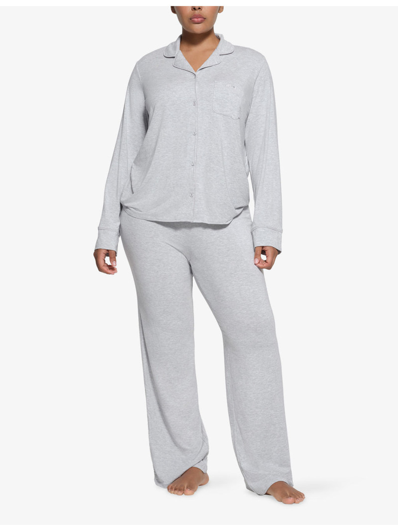 SKIMS Long-Sleeve Button-Up Modal-Jersey Sleep Set outlook