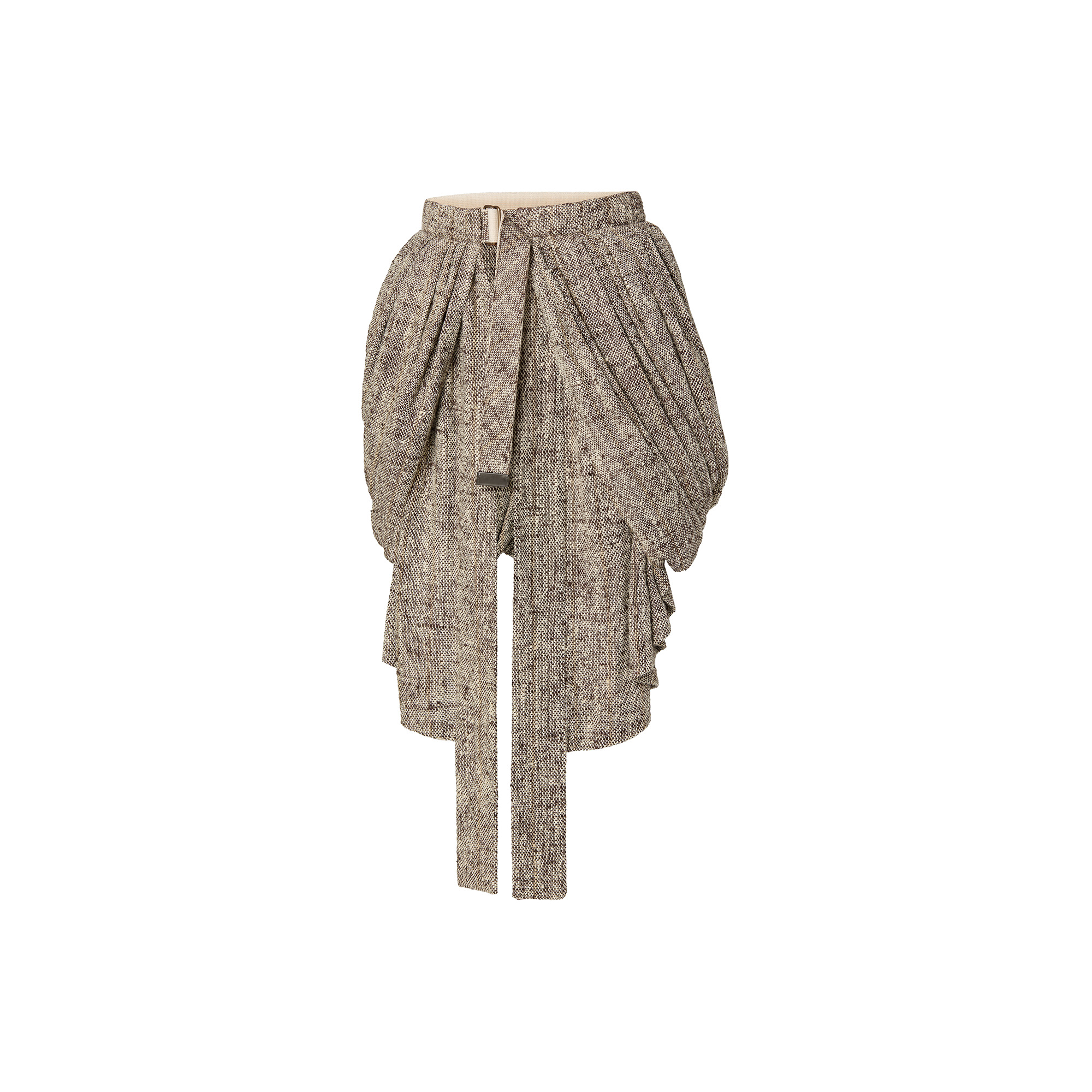 Draped Rustic Silk Layering Skirt - 2