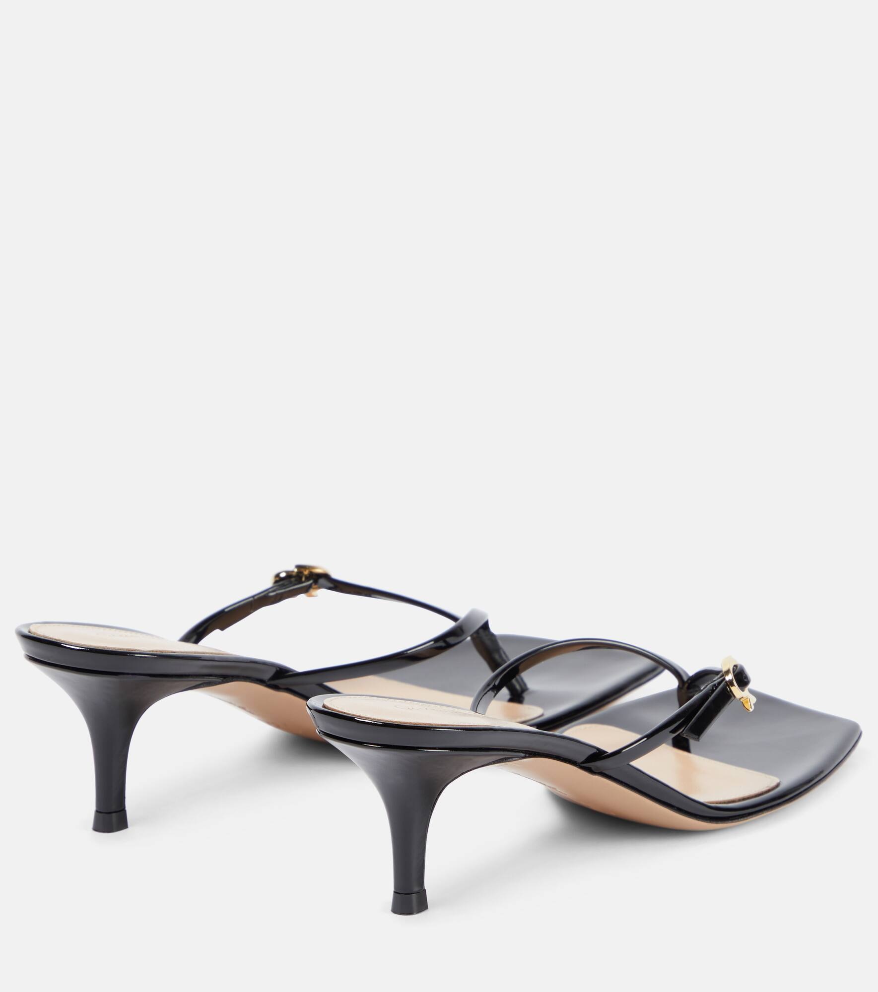 Patent leather thong sandals - 3