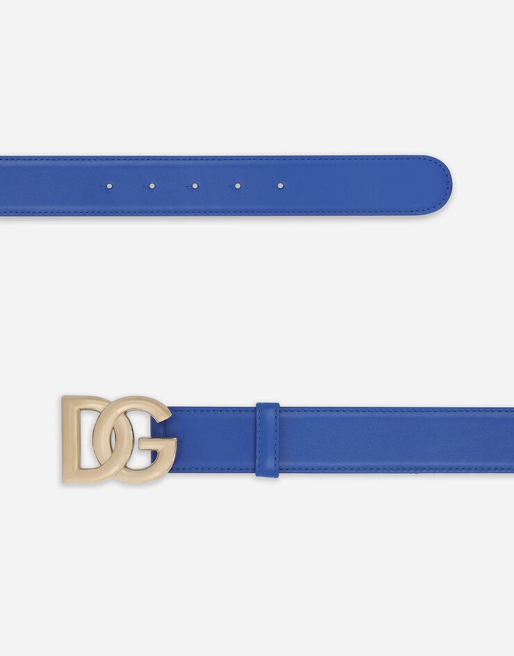 Calfskin belt with DG logo - 3