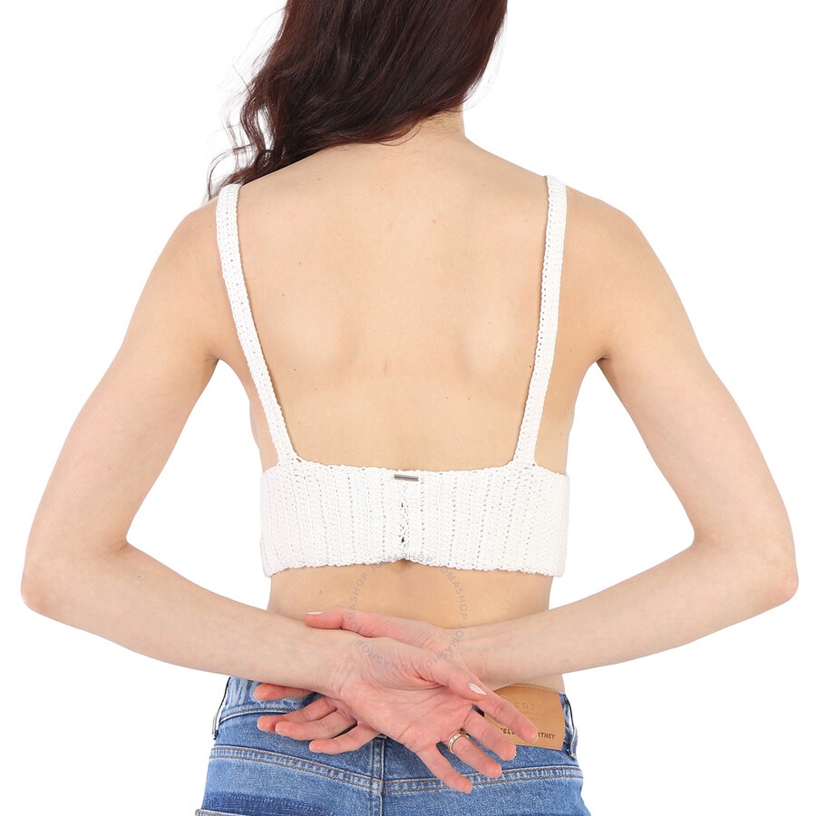System Ladies Off White Crochet Top - 3