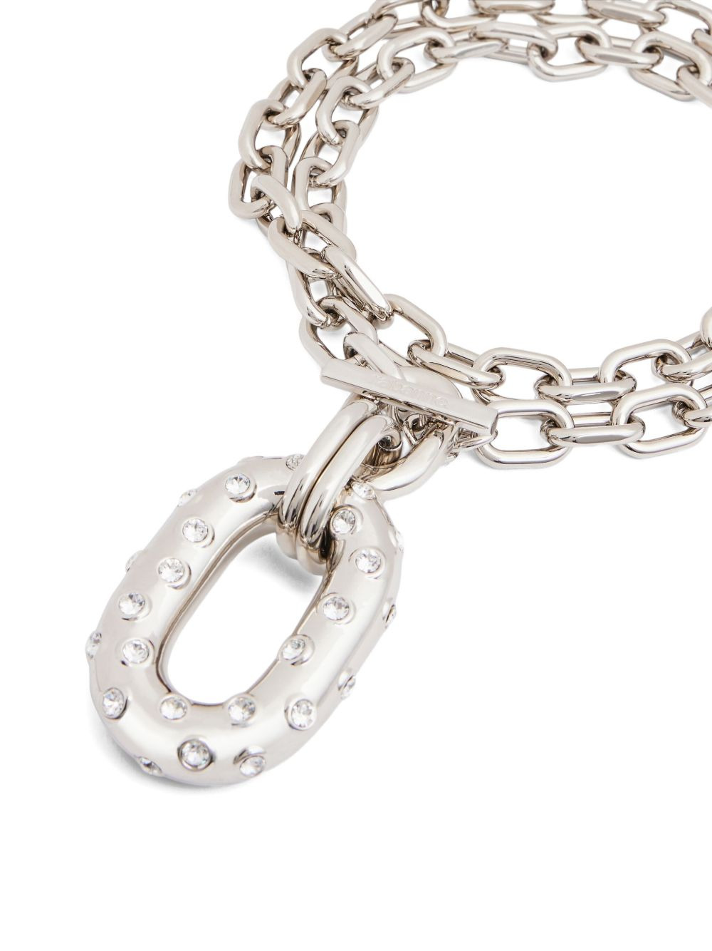 Iconic XL chain-link crystal-embellished necklace - 3