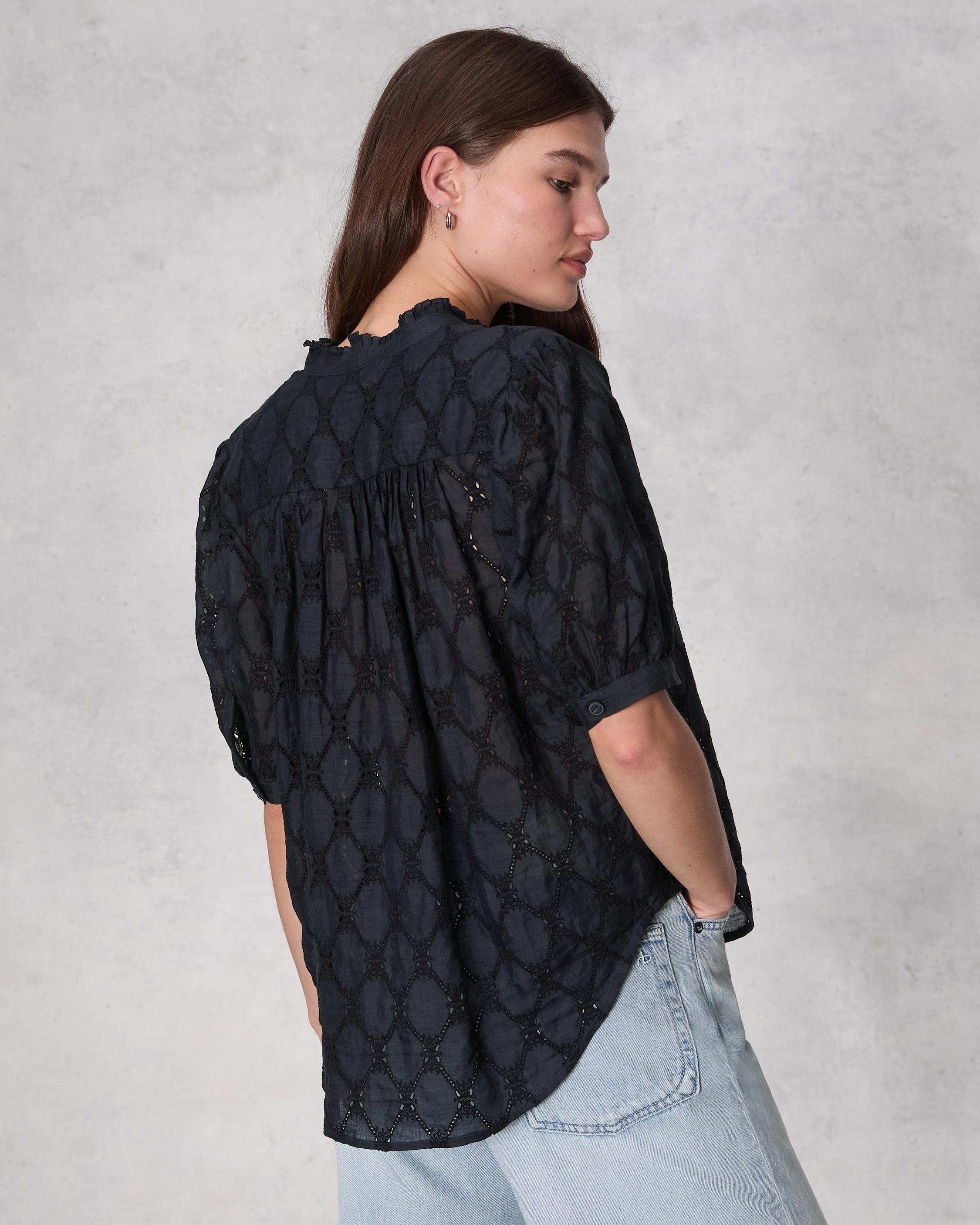 Jordan Embroidered Ramie Top
Classic Fit - 5