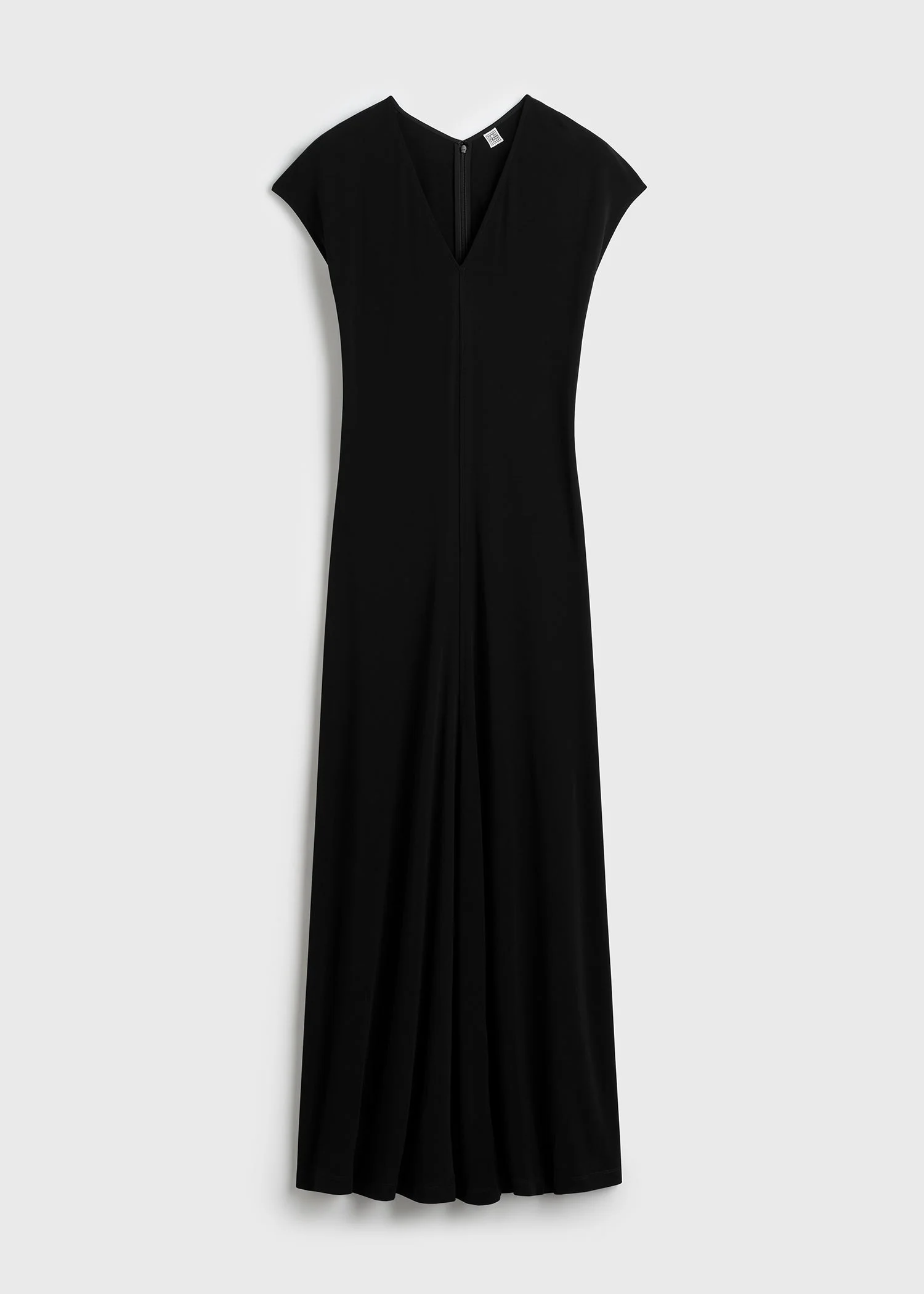 V-neck jersey dress black - 1