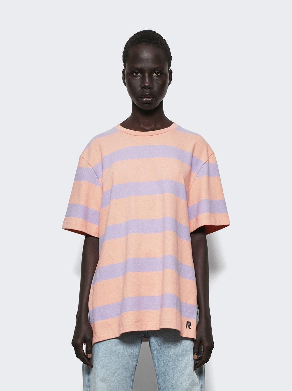 Tee Shirt Stripes Peach And Lavander - 2