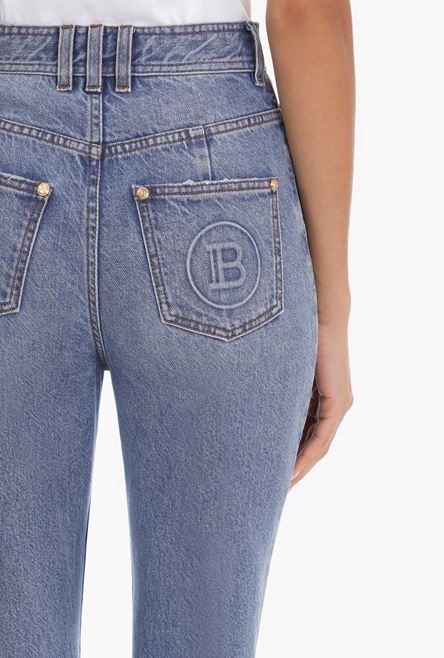 High waist denim bootcut jeans - 8