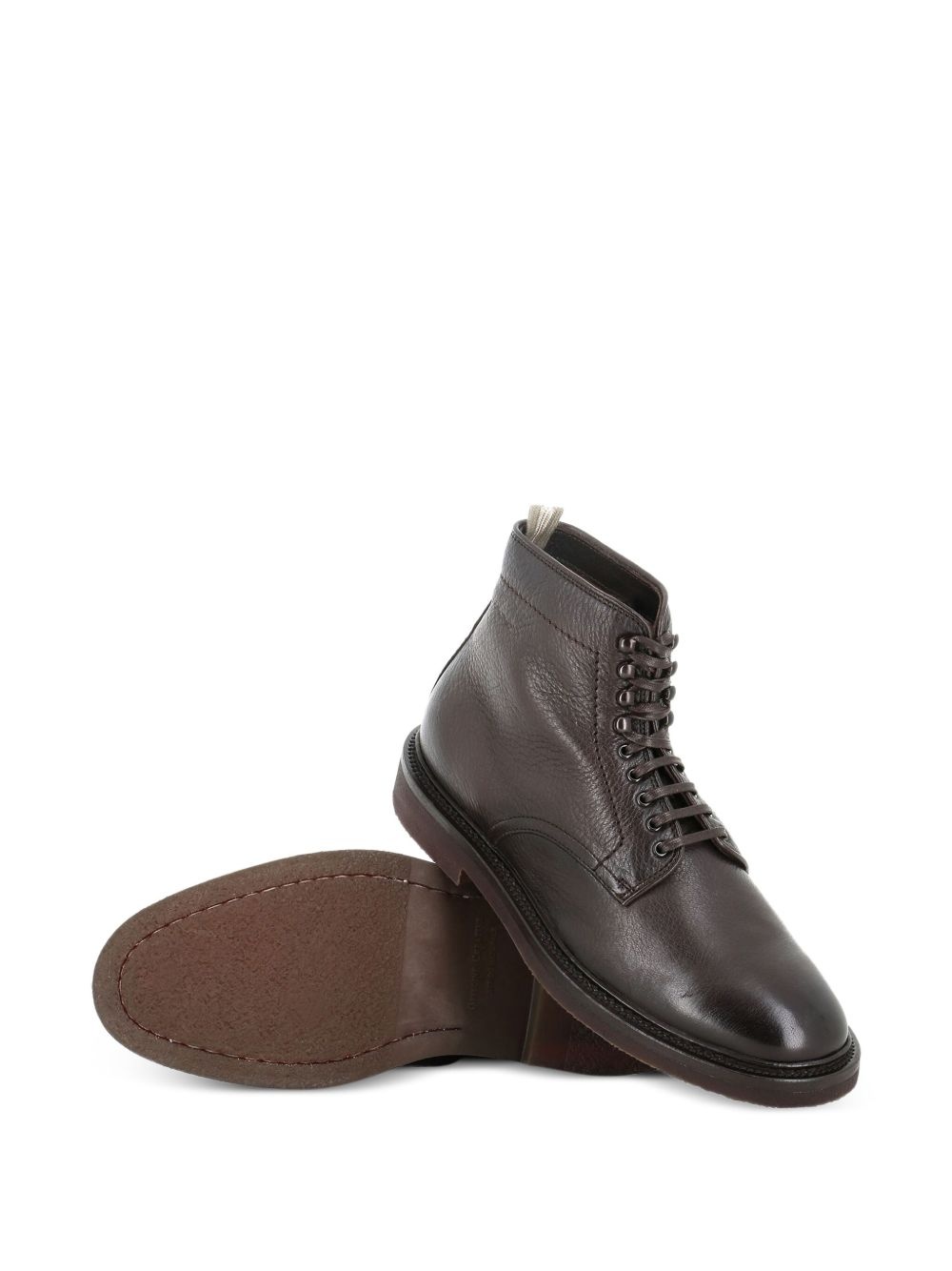 lace-up leather boots - 5