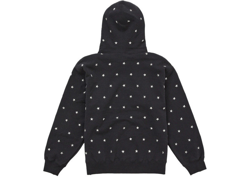 Supreme Supreme Stars Studded Hooded Sweatshirt Black outlook