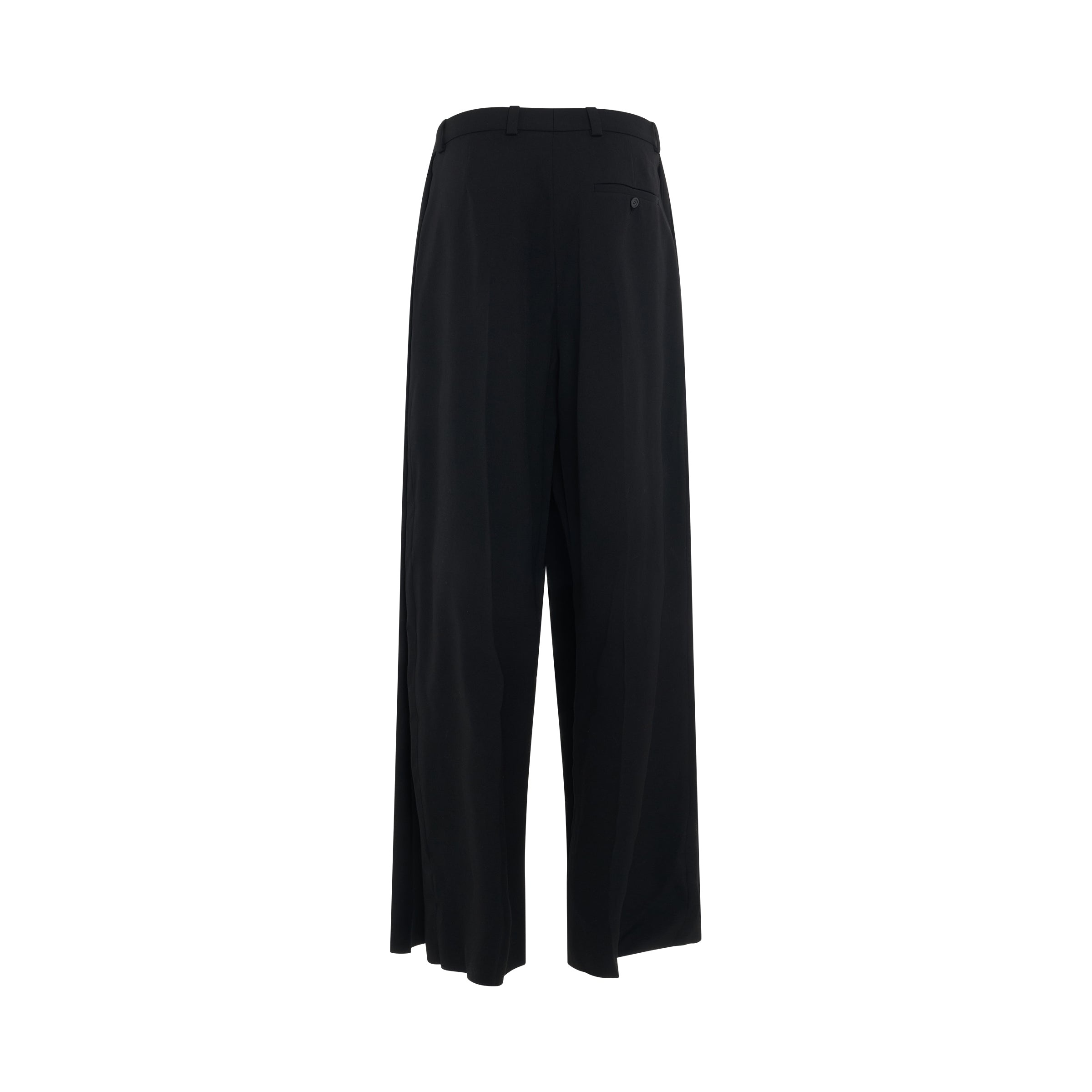 Deconstructed Double Front Pants in Black - 4