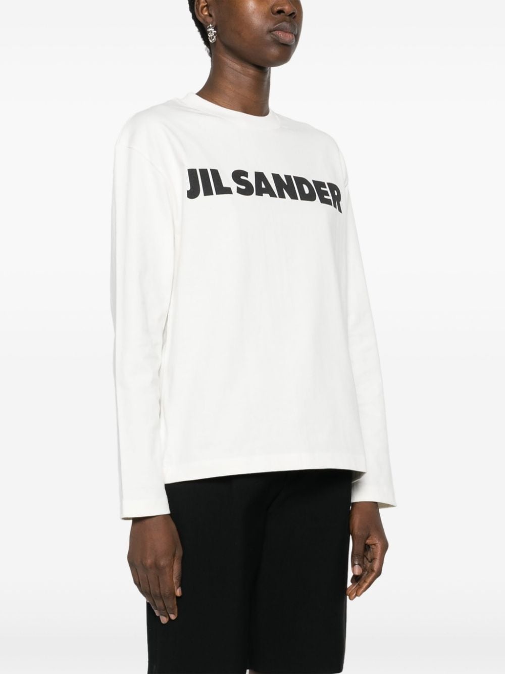 logo-print cotton sweatshirt - 3