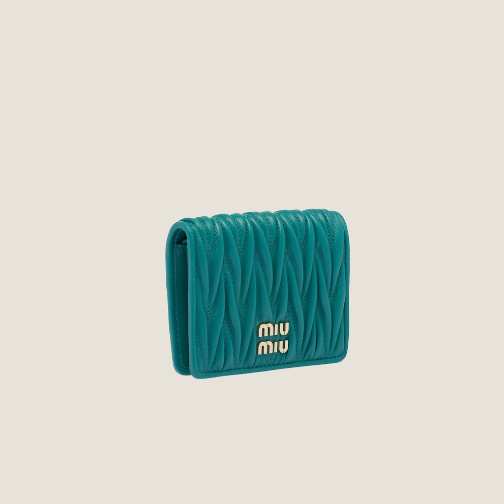 Small matelassé nappa leather wallet 1