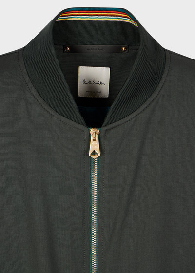 Paul Smith Dark Green 'Storm System' Wool Bomber Jacket outlook