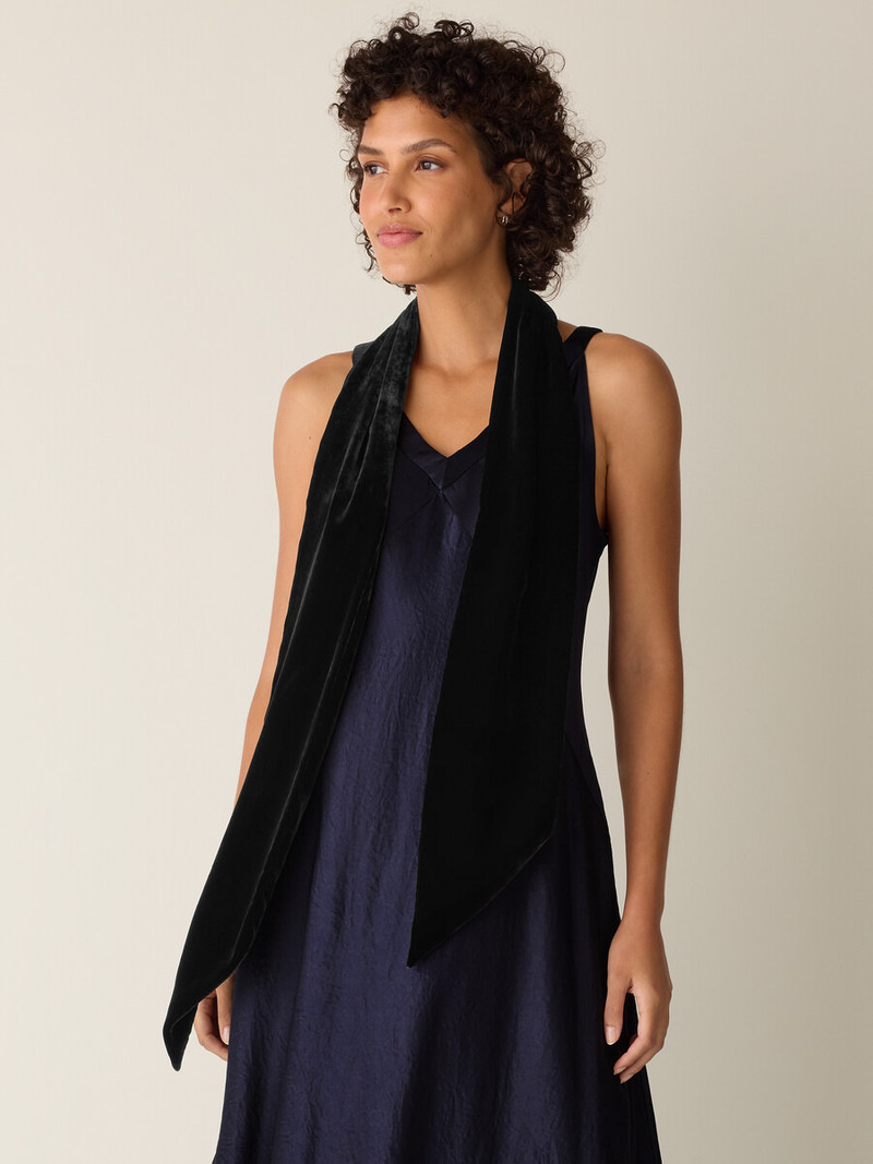 Velvet Double Tie Scarf 3