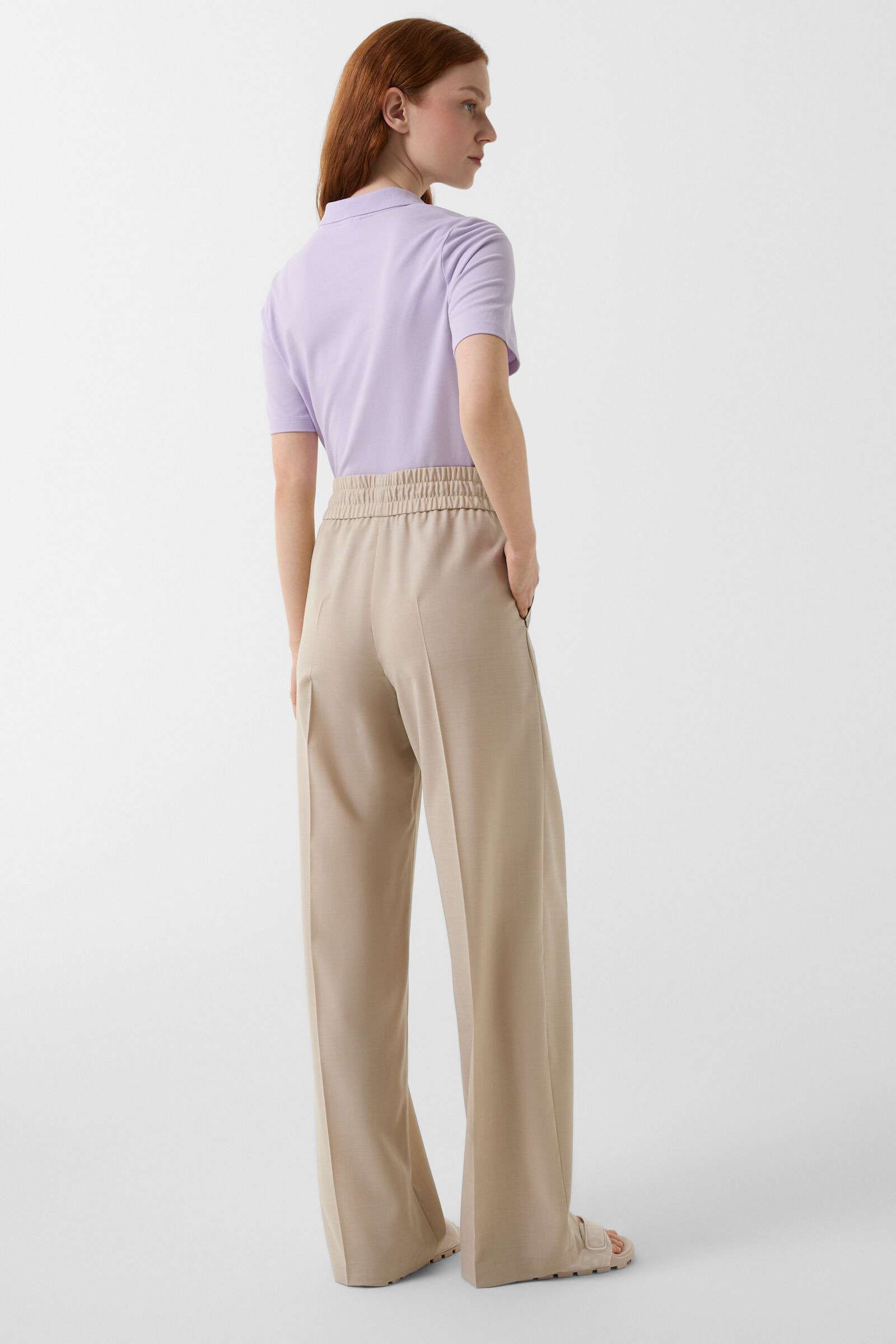 Pleated trousers Ella in Beige - 3