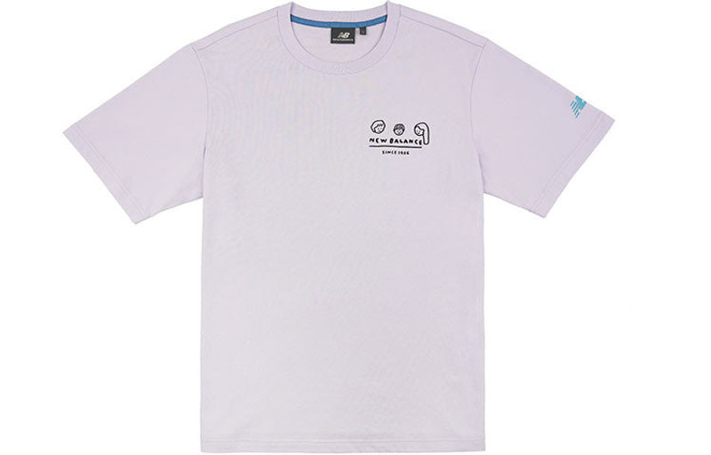 New Balance New Balance Men's New Balance x ZERO PER ZERO Crossover Limited Cartoon Character Short Sleeve Purpl outlook