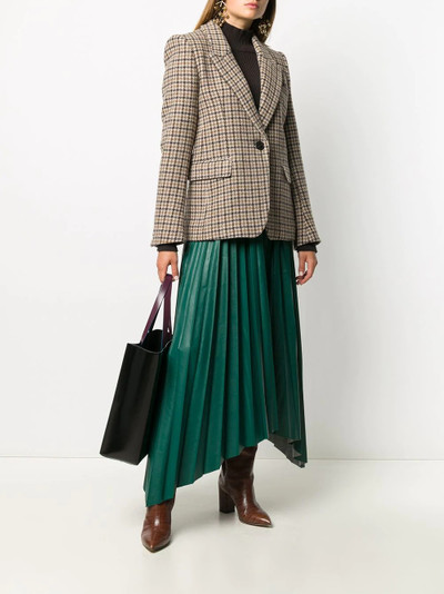 Isabel Marant vegan leather pleated maxi skirt outlook