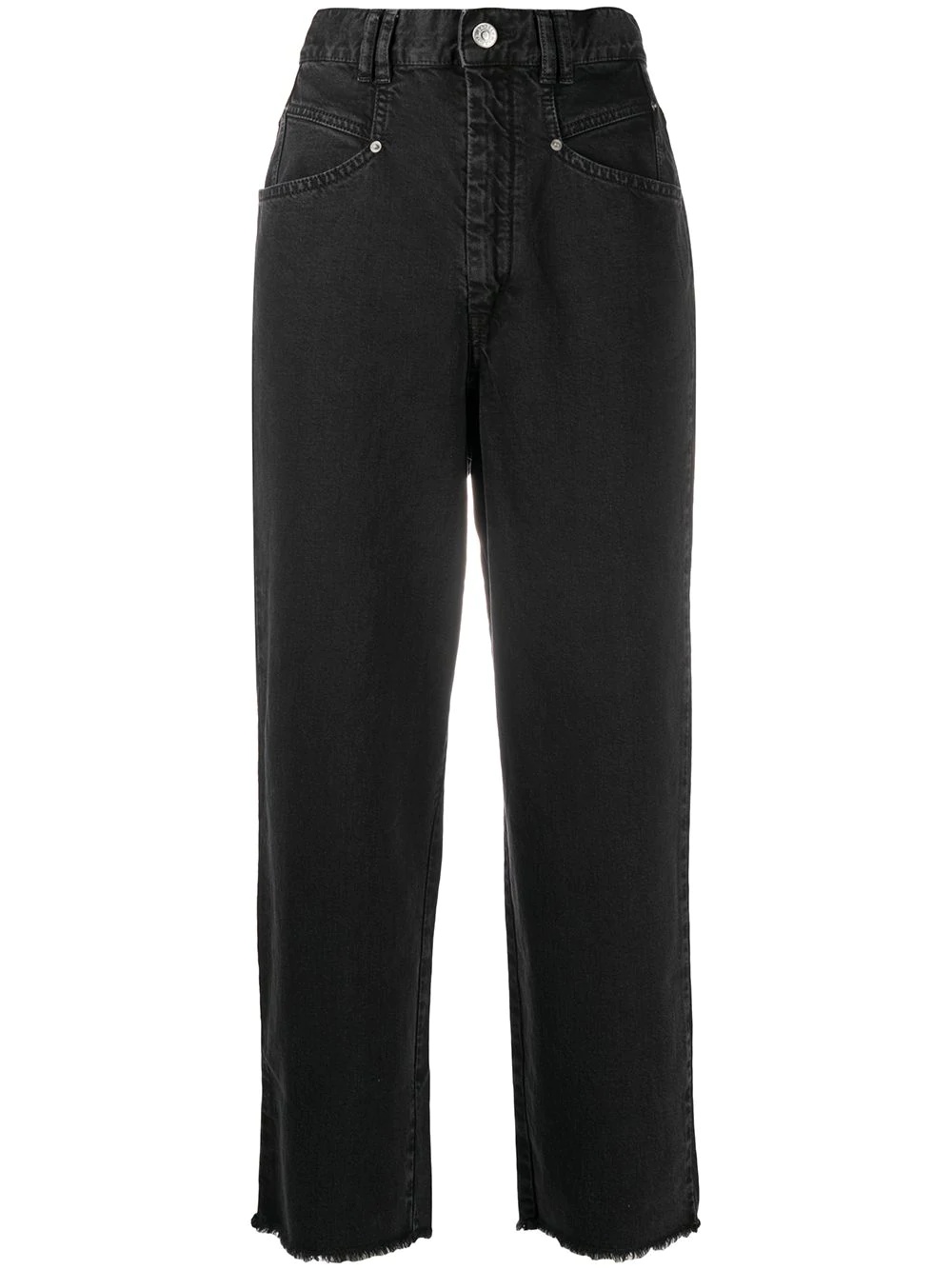 high rise cropped jeans - 1