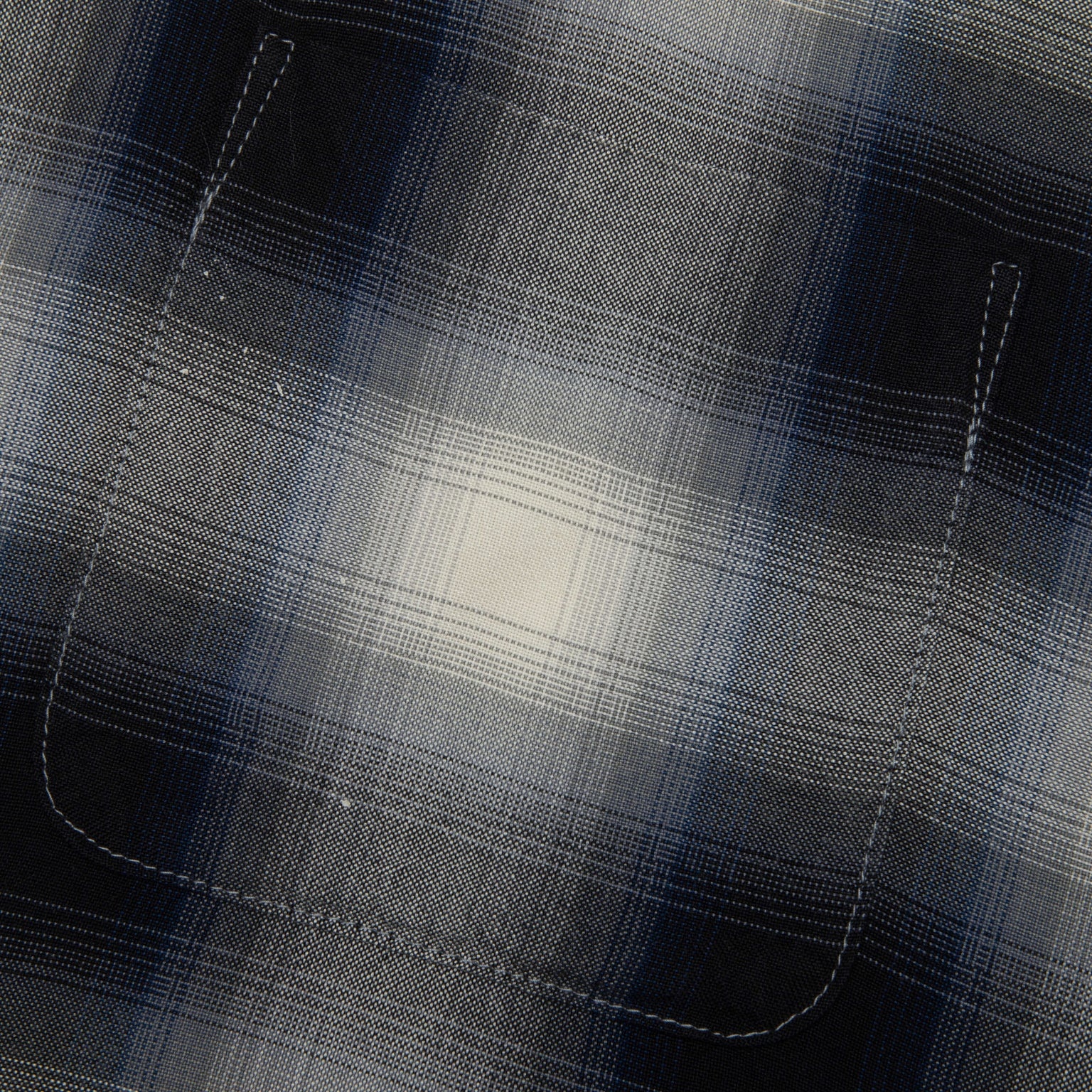 SAINT MICHAEL X LASTMAN MX6 CHECKERED L/S BUTTONUP SHIRT - NAVY - 4