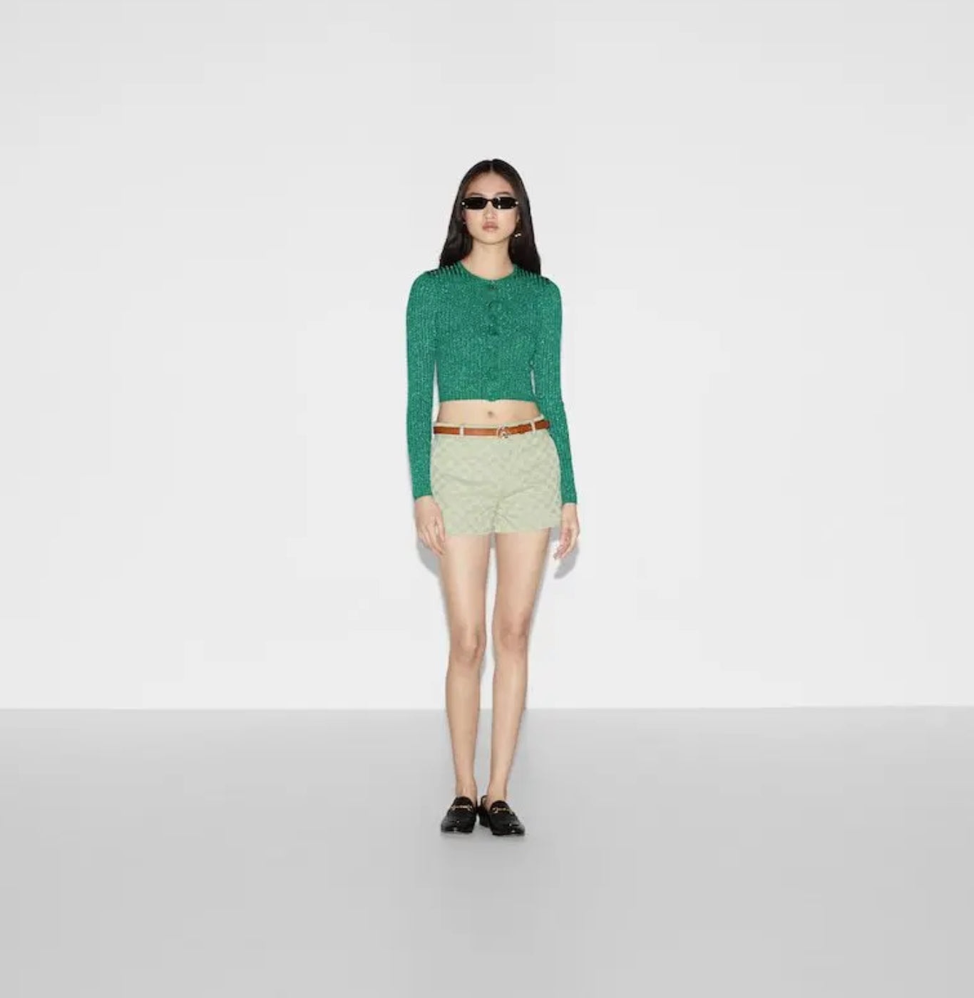 Gucci Rib Lame Crewneck Cardigan - 3