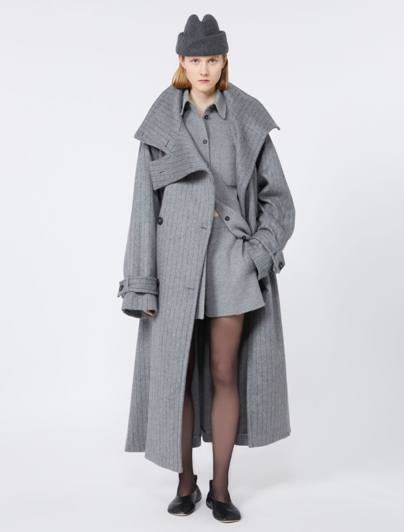 Sportmax Oversized double cloth shirt - RUNWAY - MEDIUM GREY outlook