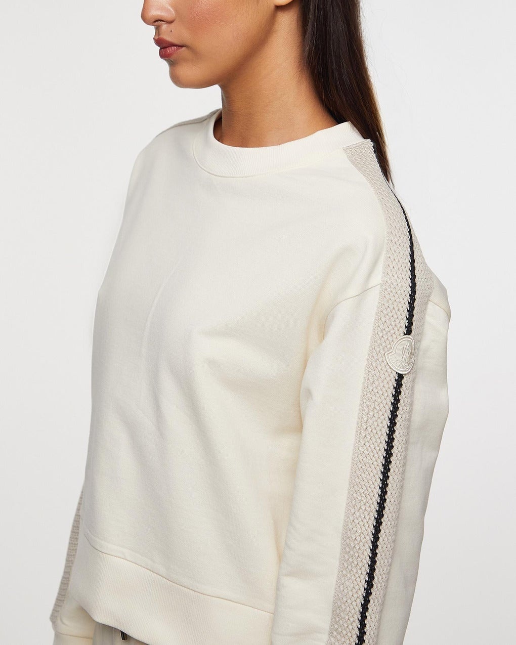 Sweatshirt Crochet Accent Cotton Natural - 5
