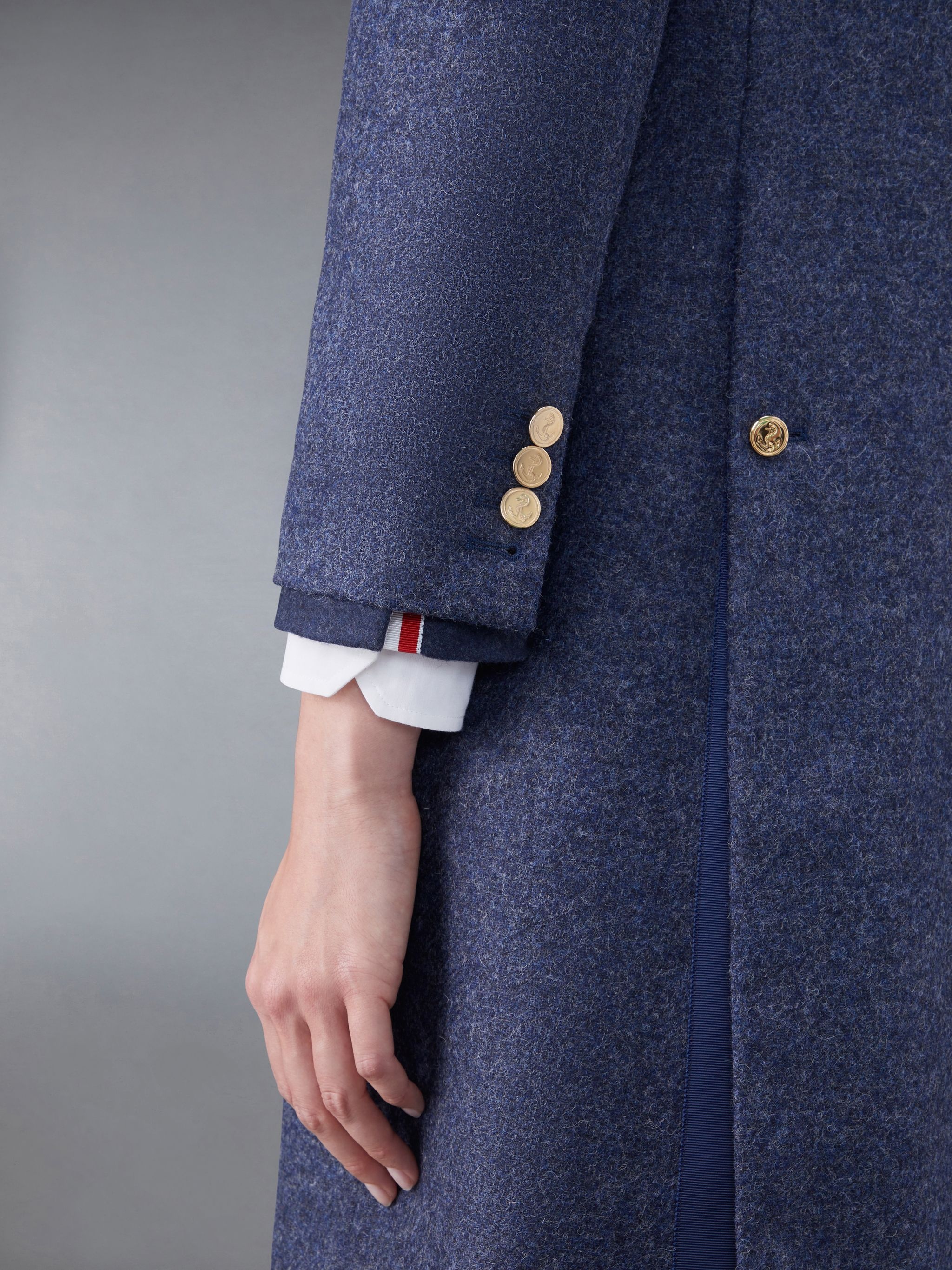 Solid Shetland Wide Lapel Overcoat - 13
