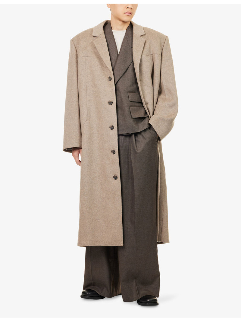 entire studios Structured Notched-Lapel Wool Blend Coat outlook