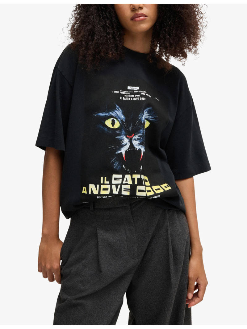 HUGO Crewneck graphic-print cotton-jersey T-shirt outlook