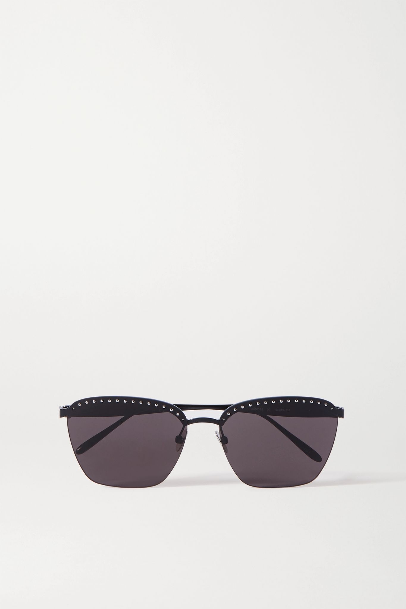 Square-frame studded metal sunglasses - 1