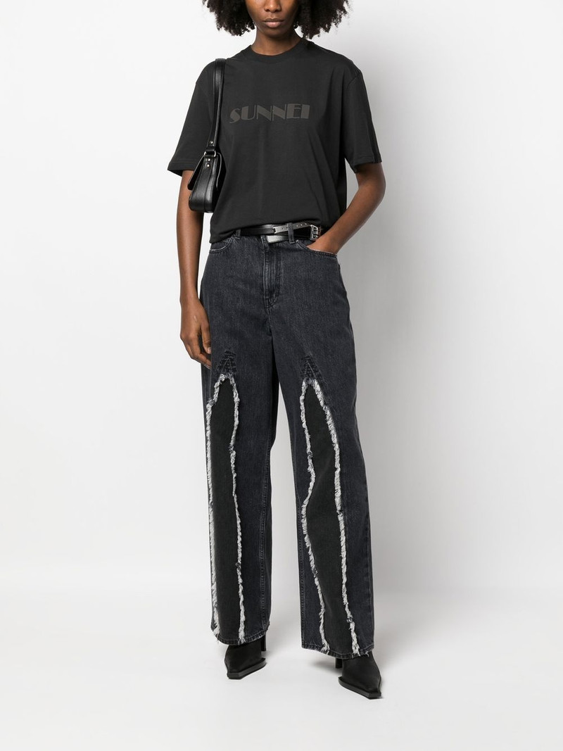 SUNNEI logo-print cotton T-shirt outlook