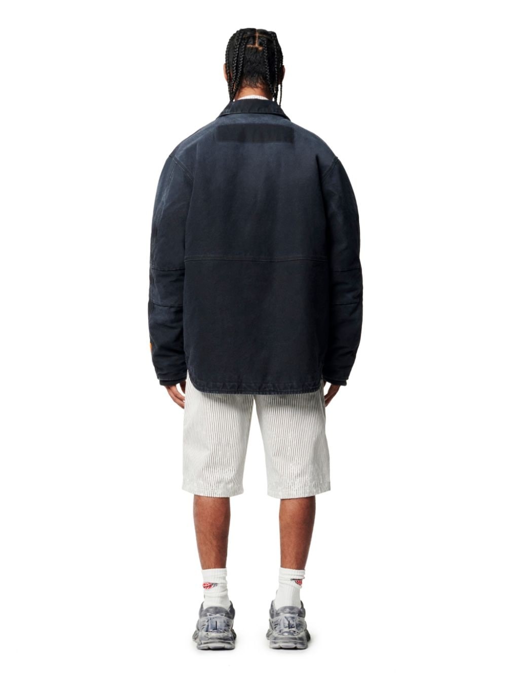 Stripes Canvas Shorts - 4