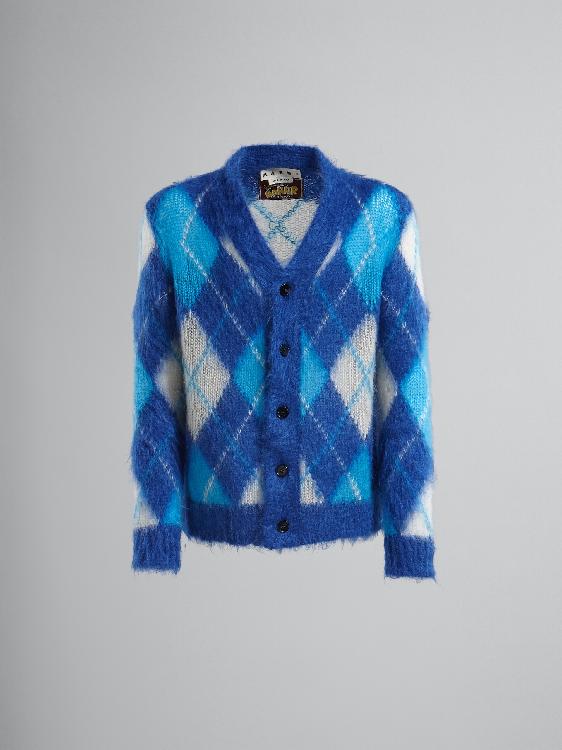 ICONIC MOHAIR ARGYLE CARDIGAN - 1
