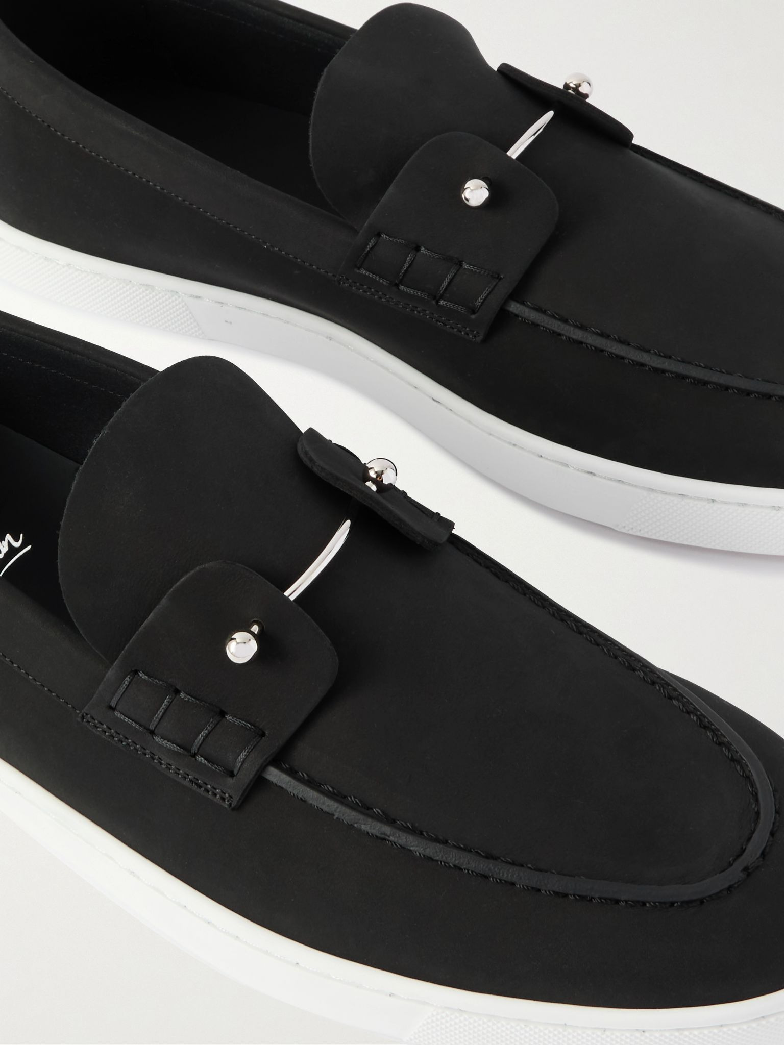 Chambeliboat Nubuck Loafers Black - 5