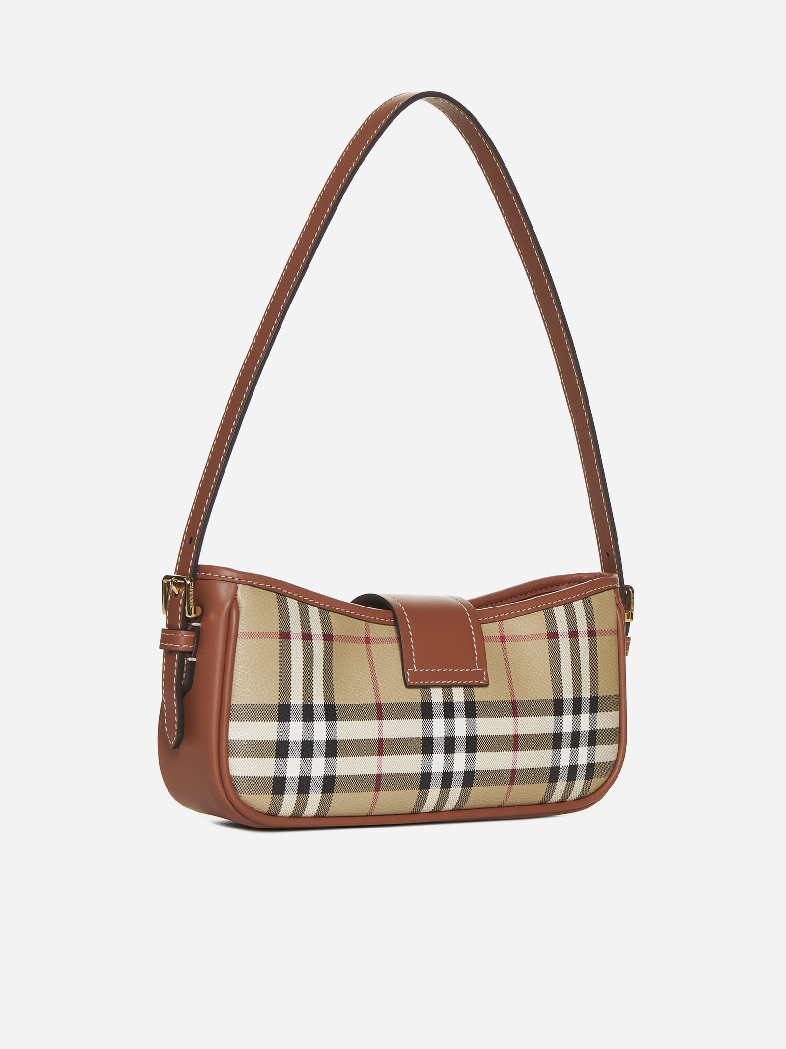 BURBERRY｜ (Check Sling Buckle Bag (8092074)) Burberry Check Buckle Shoulder Bag | Neiman Marcus