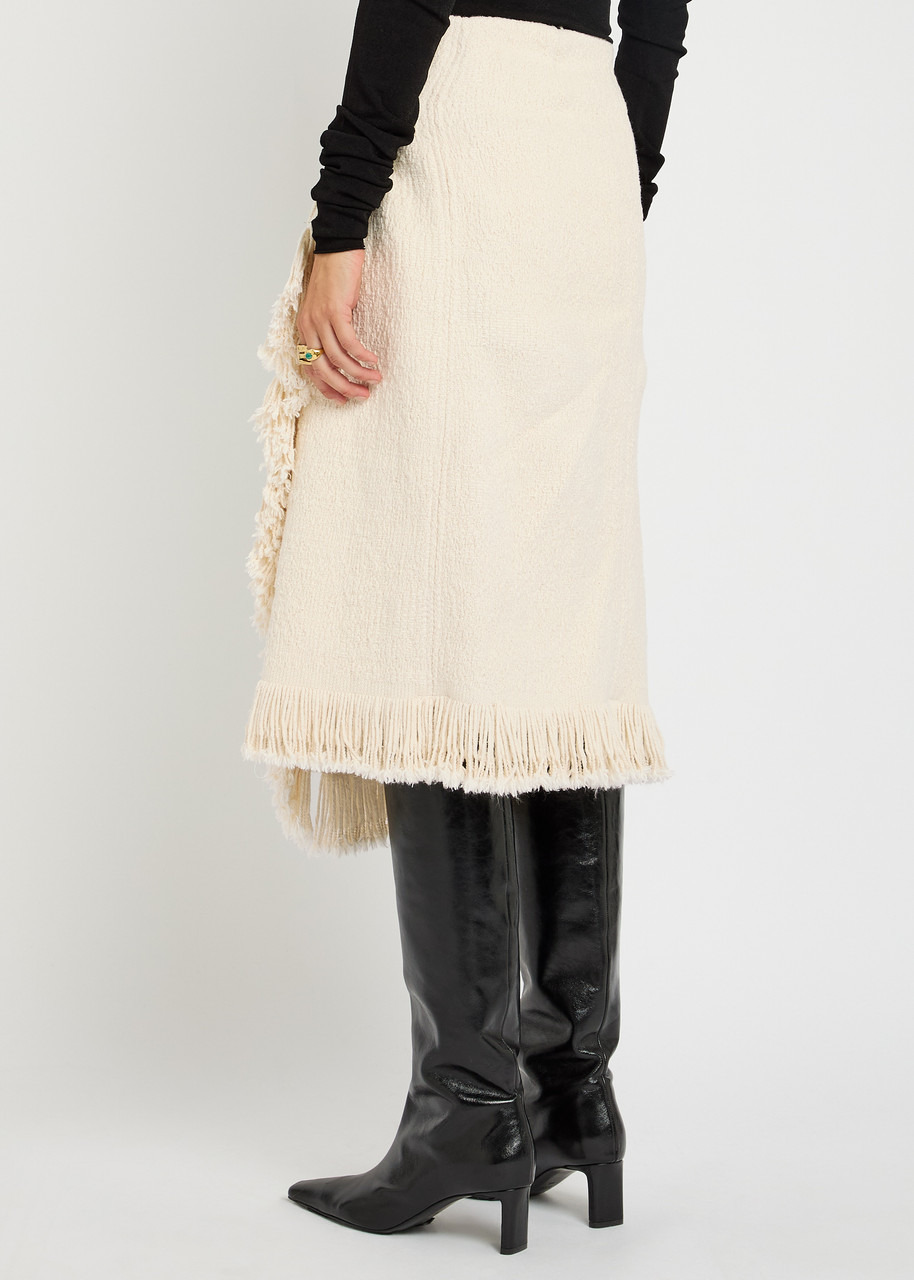 Isabel Marant Galla Asymmetric Cotton and Linen-blend Midi Wrap Skirt - 3