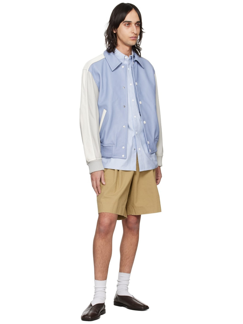 SOLID HOMME Blue Press-Stud Shirt outlook